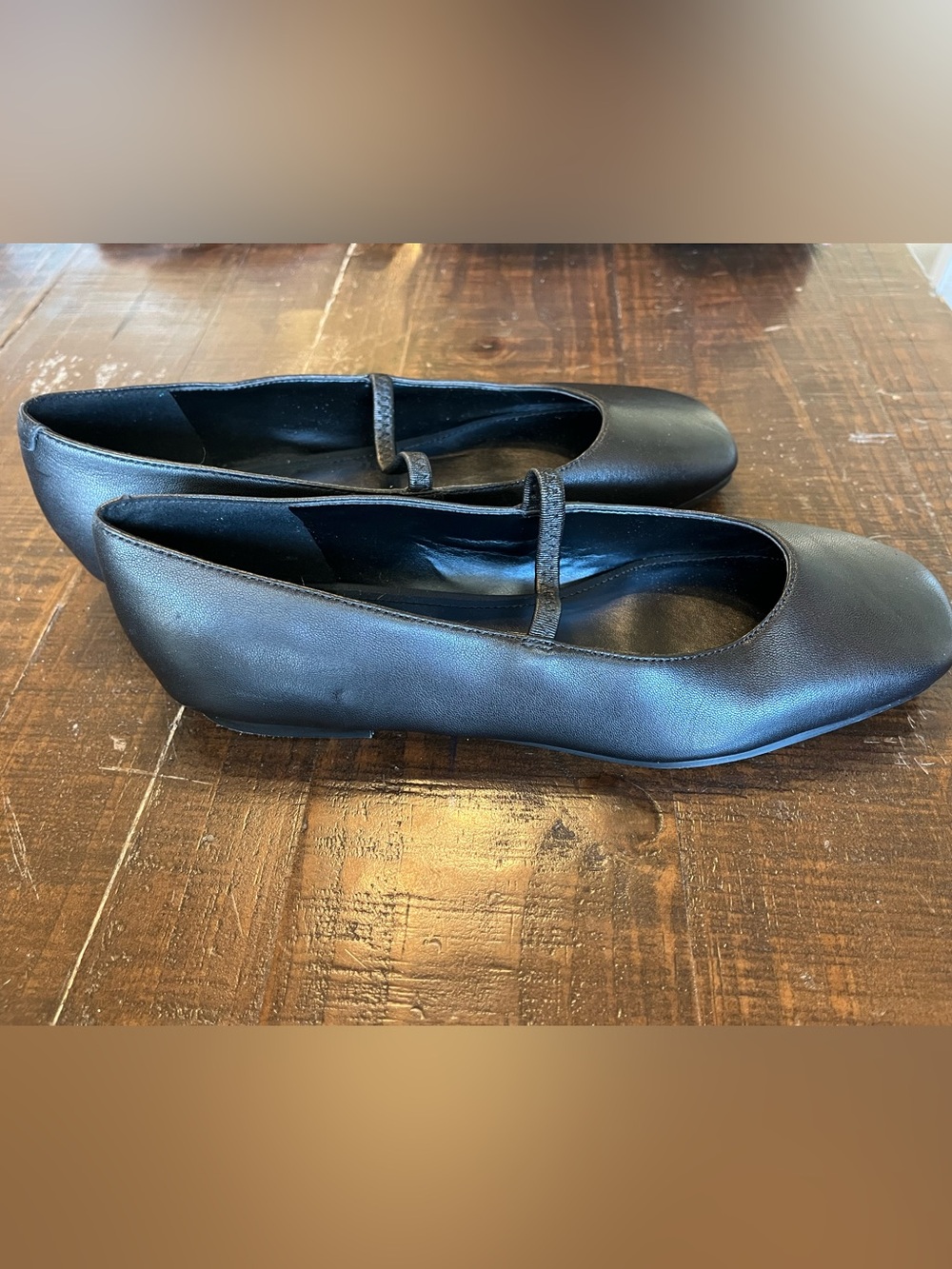 Marc Fisher Black Leather Square-Toe Mary Jane Flats - Women’s size 7 - Picture 7 of 7